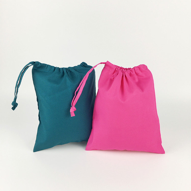 Borsa promozionale con logo personalizzato colorato di grandi dimensioni Draw String Cotton Bags ...